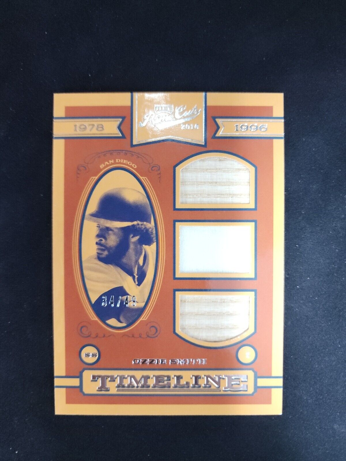 2016 Prime Cuts Timeline #'D/49 Ozzie Smith #TT-OS HOF CARDINALS
