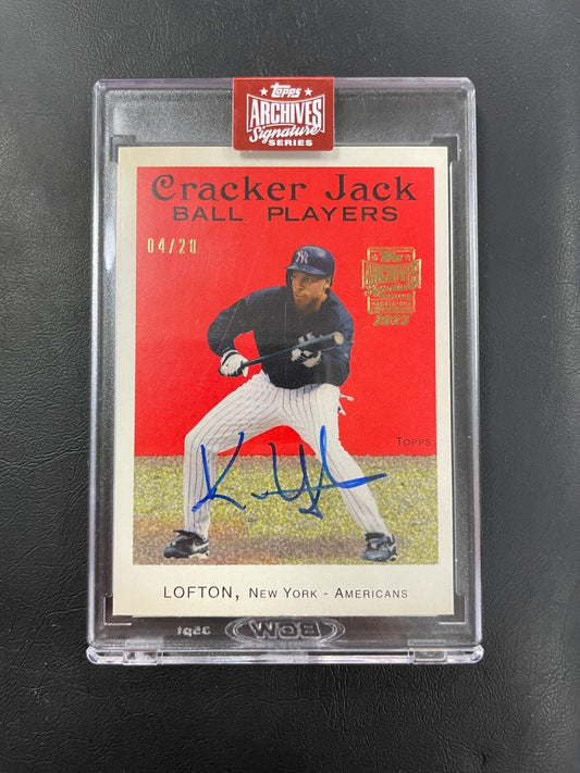 2023 Topps Archives Signature 2004 Series Cracker Jack Kenny Lofton Auto /28