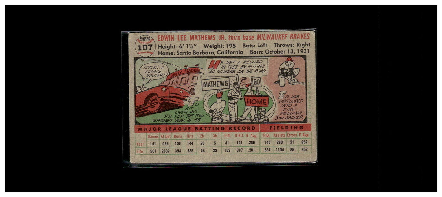 1956 Topps #107 Ed Mathews