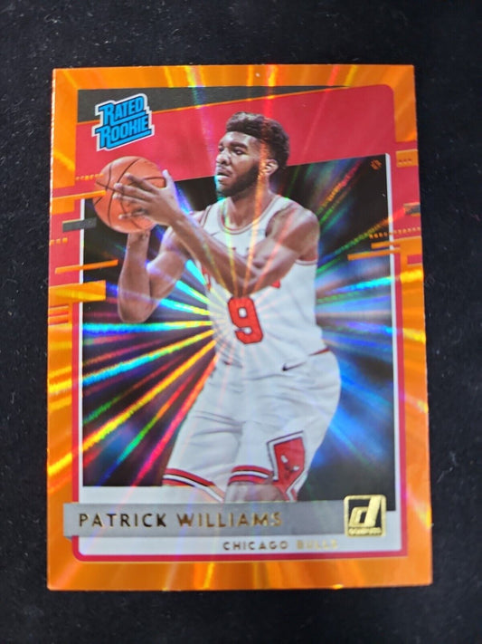 2020-21 Panini Donruss Patrick Williams Orange Holo Laser Rated Rookie Card #227