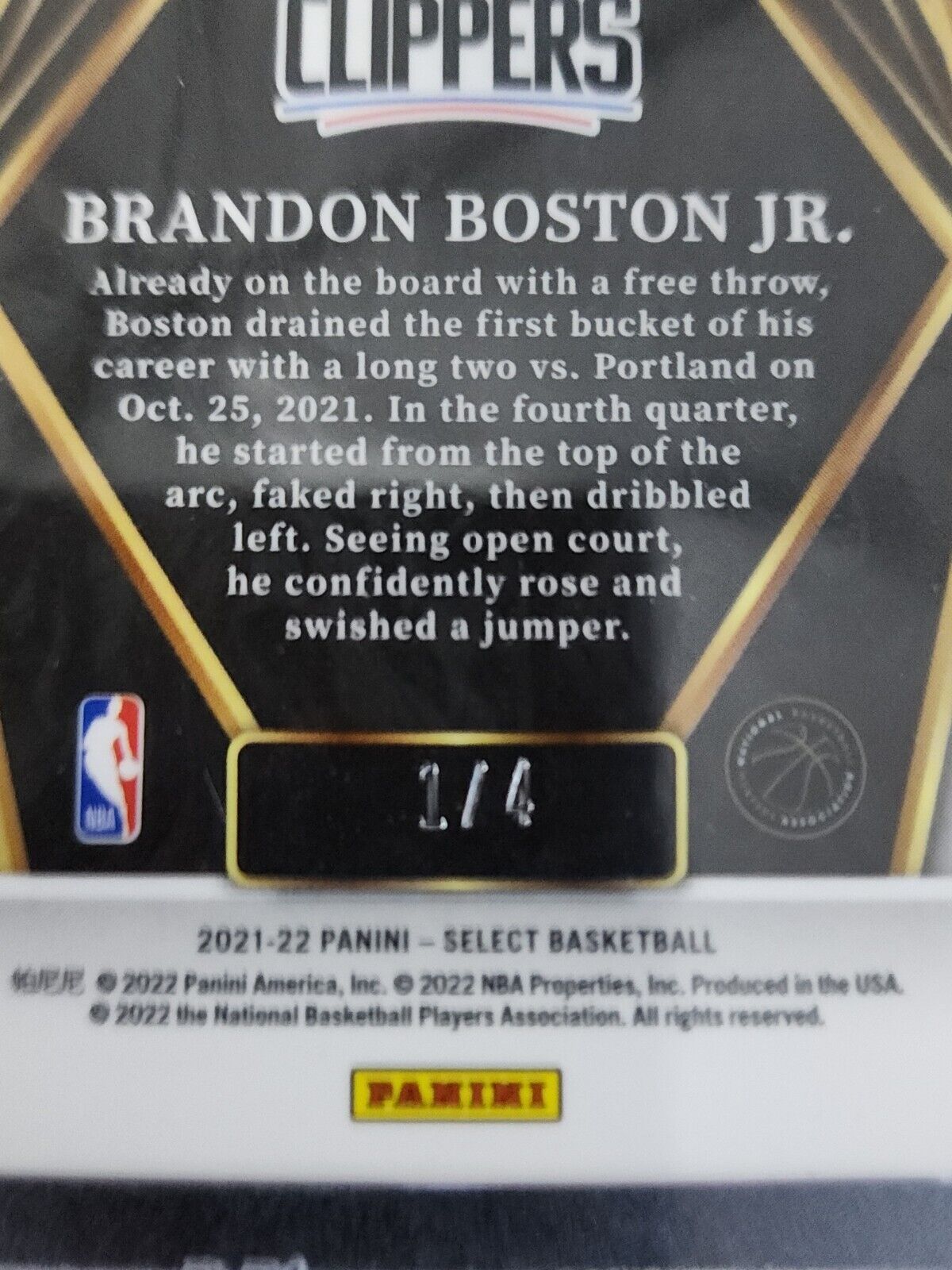 2021-22 Select Brandon Boston Jr Premier Level Pink RC #1/4 !