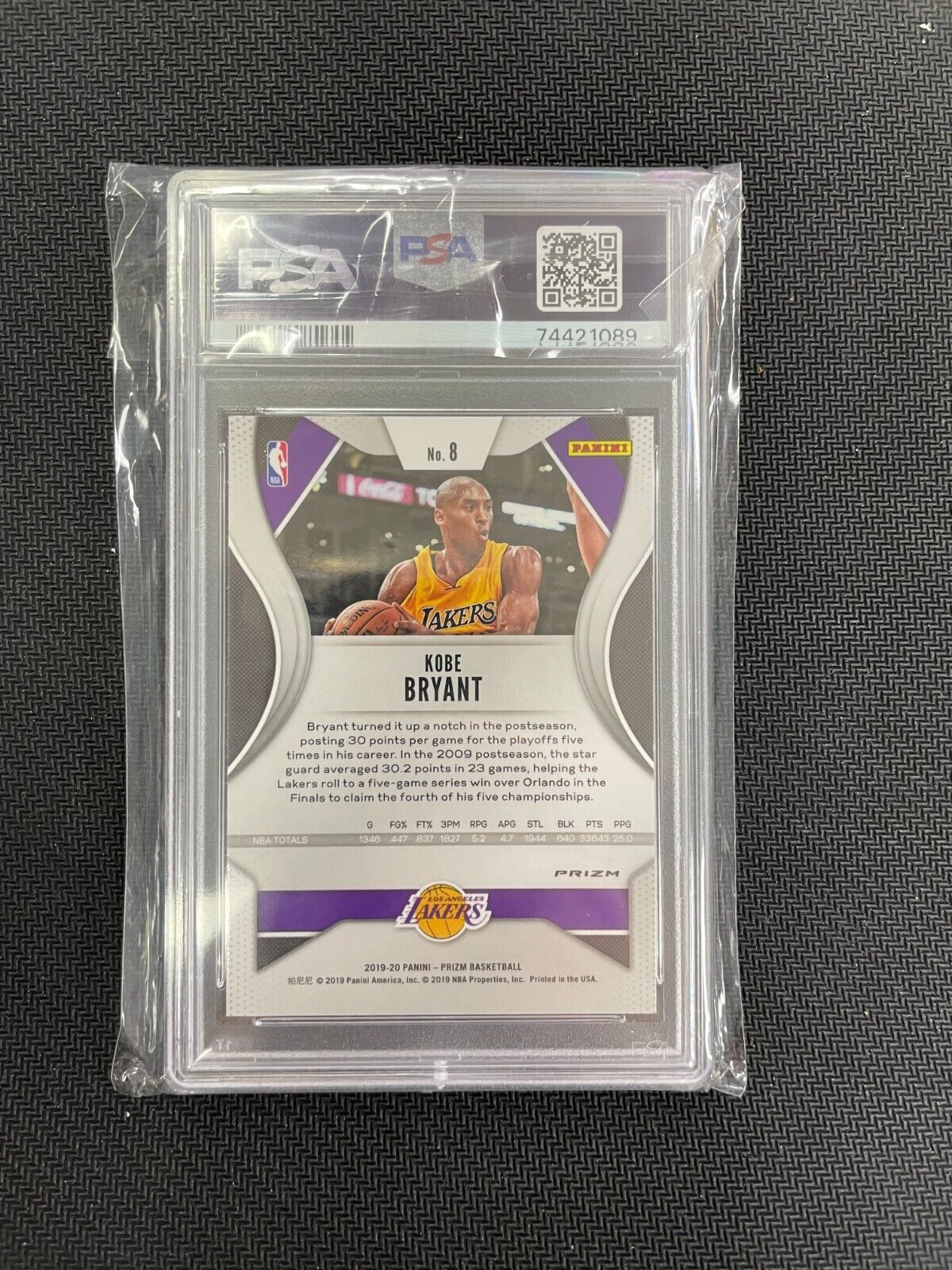 2019 Panini Prizm Kobe Bryant Silver Prizm PSA 10
