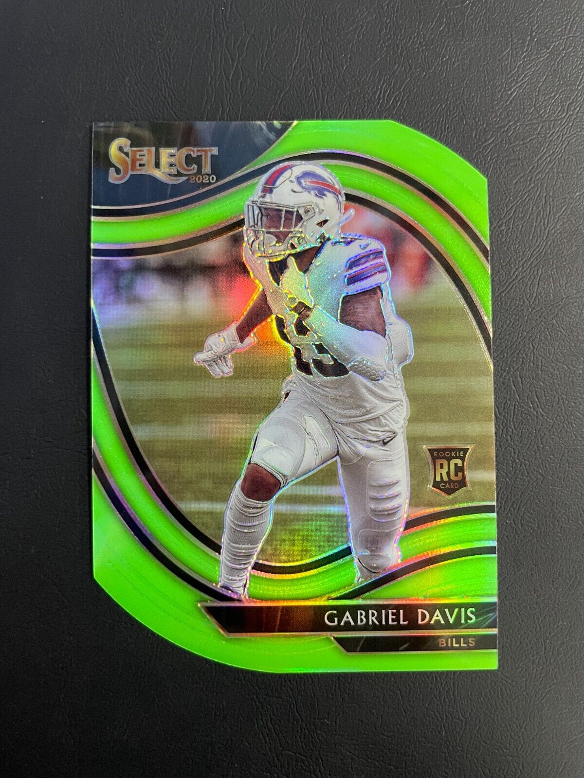 2020 PANINI SELECT PRIZM GABRIEL DAVIS FIELD LEVEL DIE CUT Neon Green RC