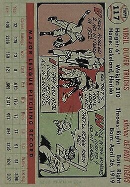 1956 Topps #117 Virgil Trucks - NM