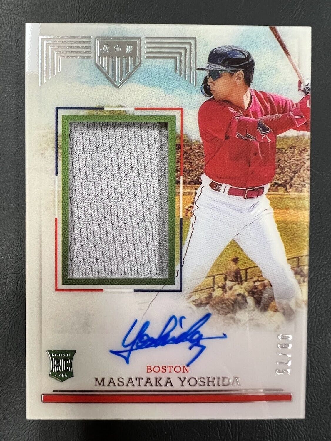 Masataka Yoshida 2023 Panini Chronicles Americas Pastime Rookie Patch Auto /75 J