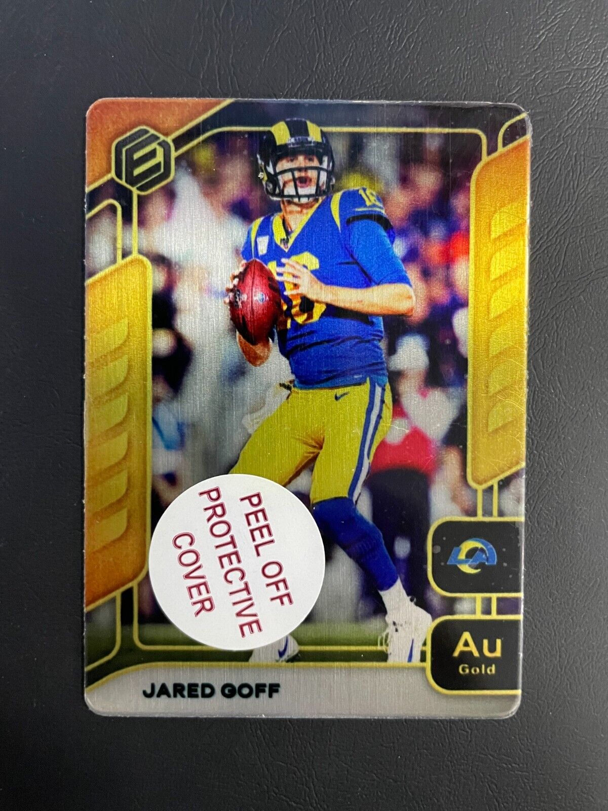 2020 Panini Elements Gold Metal JARED GOFF w/Peel /79 Los Angeles Rams