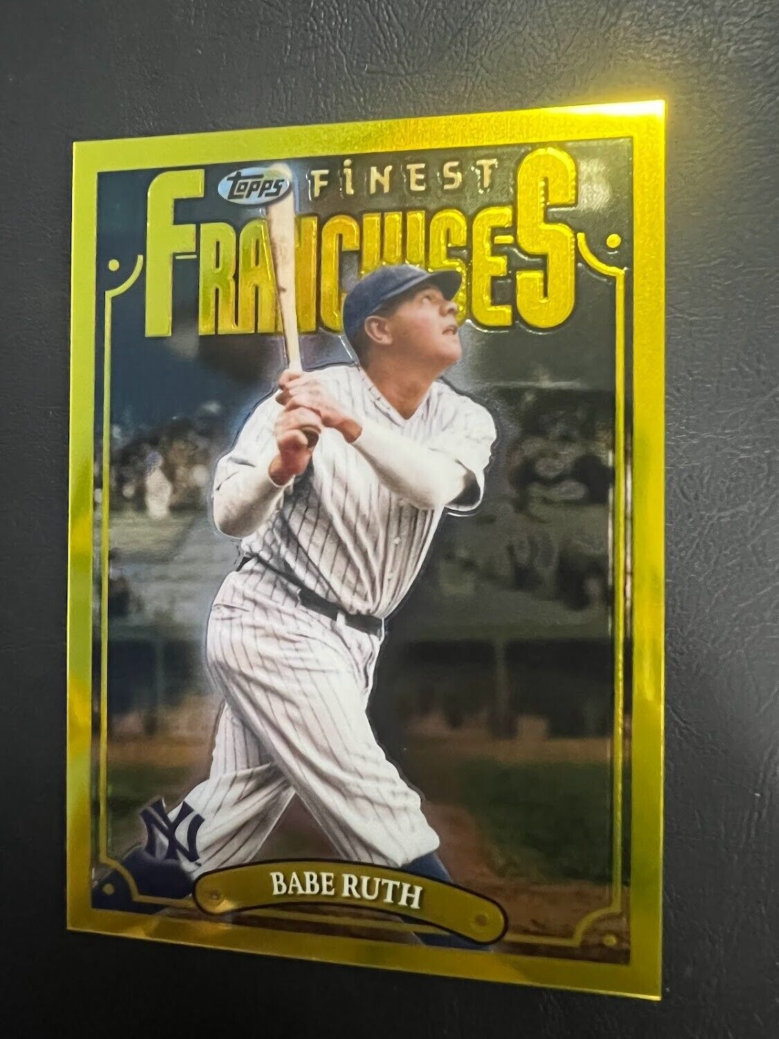2023 Topps Finest Flashbacks Babe Ruth Gold Border Rare SP Yankees Franchises J