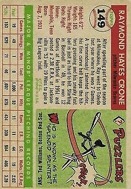 1955 Topps #149 Ray Crone - NM
