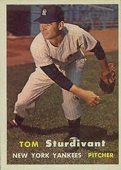 1957 Topps #34 Tom Sturdivant RC - NM