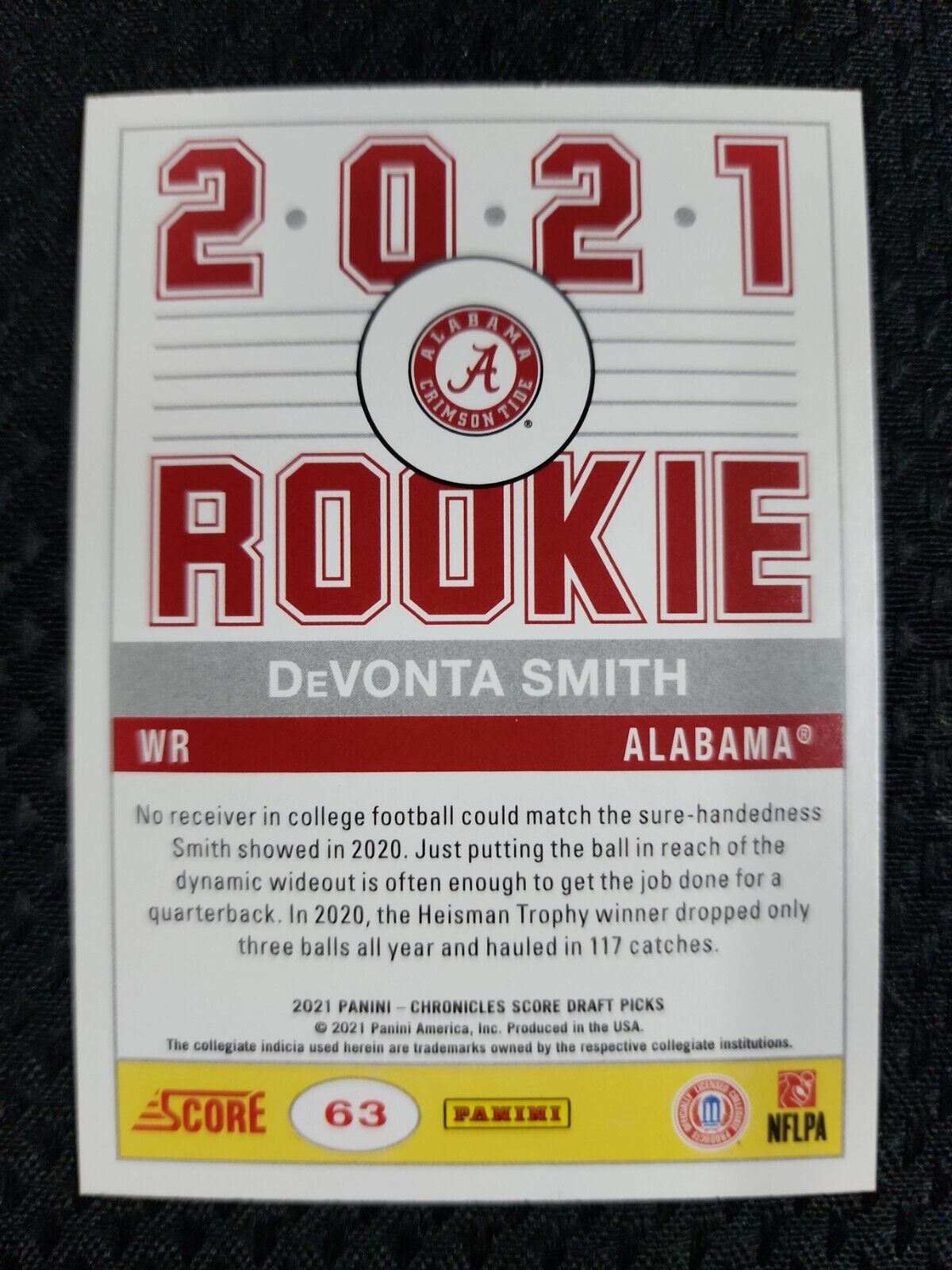 2021 Chronicles Score DeVonta Smith RC #63 PINK SP Eagles