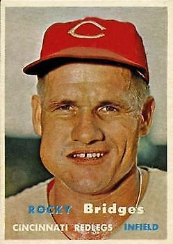 1957 Topps #294 Rocky Bridges DP - NM