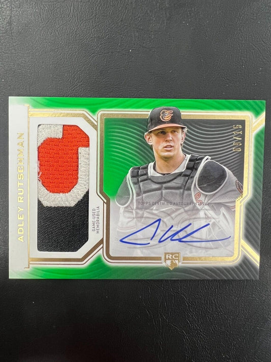 2023 Topps Definitive Rookie 3 color Patch Auto 09/15 Adly Rutschman J