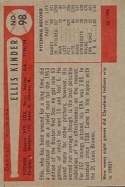 1954 Bowman #98 Ellis Kinder - NM