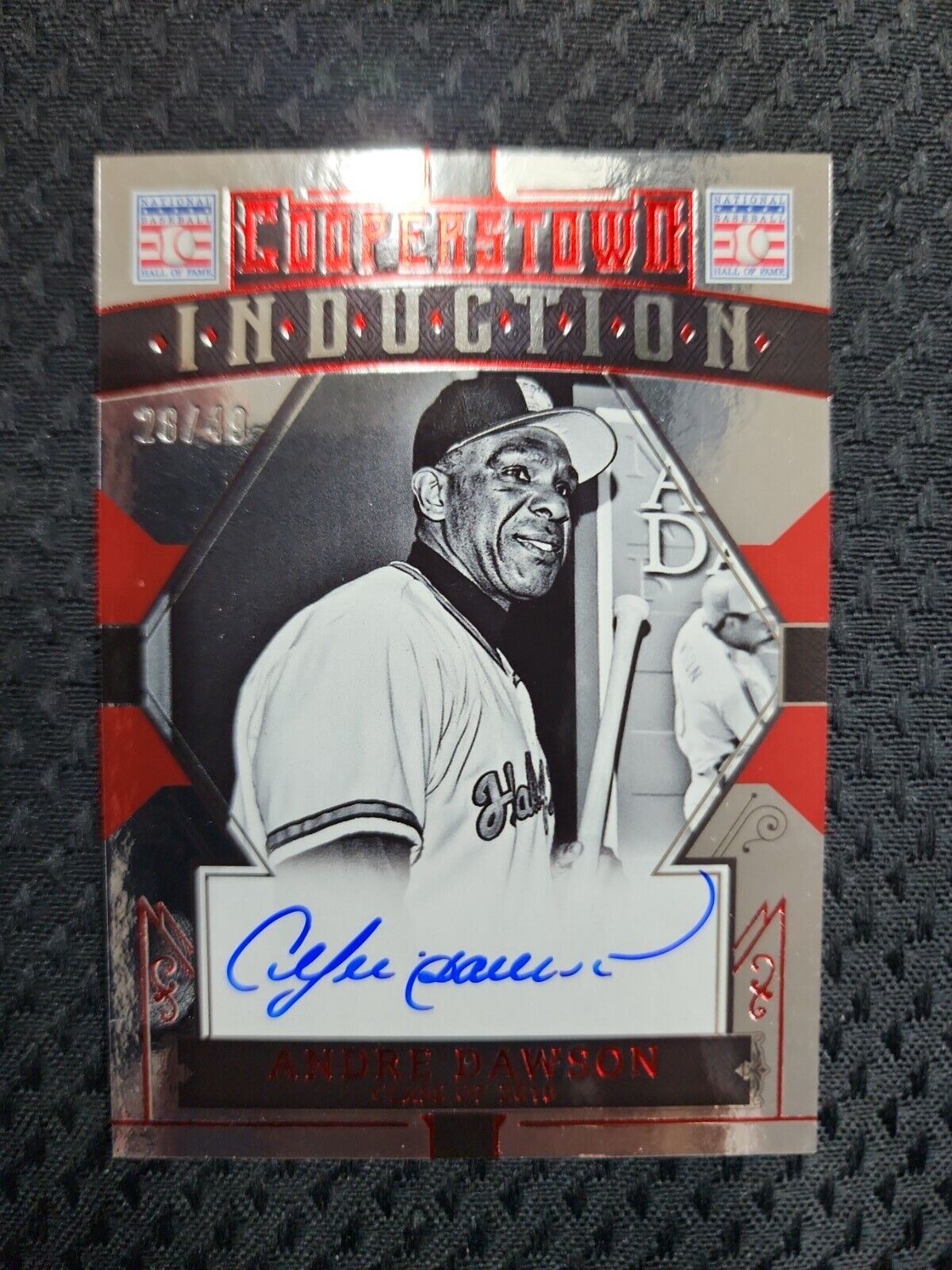 Andre Dawson 2015 Cooperstown Signature On Card Auto HOF Autograph /49 Red
