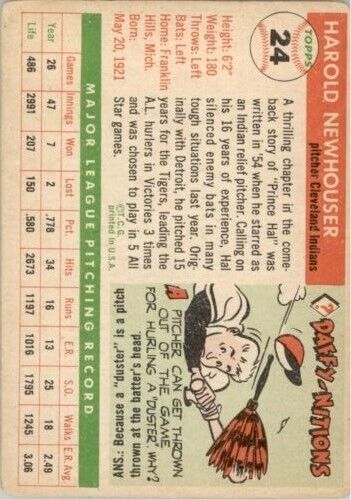 1955 Topps #24 Hal Newhouser - NM
