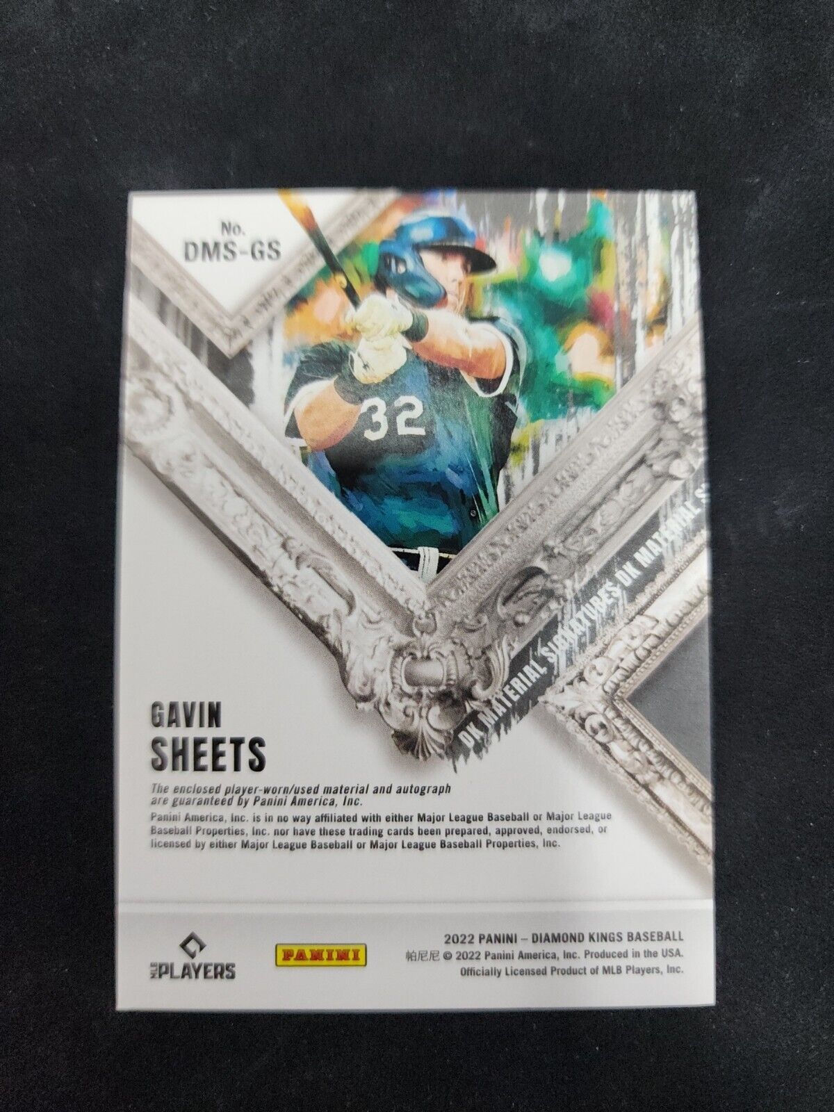 2022 Diamond Kings Gavin Sheets Dual Patch Auto Chicago White Sox