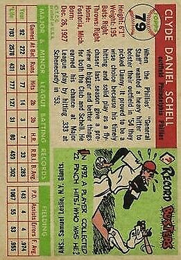 1955 Topps #79 Clyde Danny Schell RC - NM