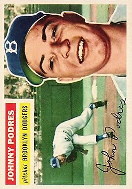 1956 Topps #173 Johnny Podres - Vg+