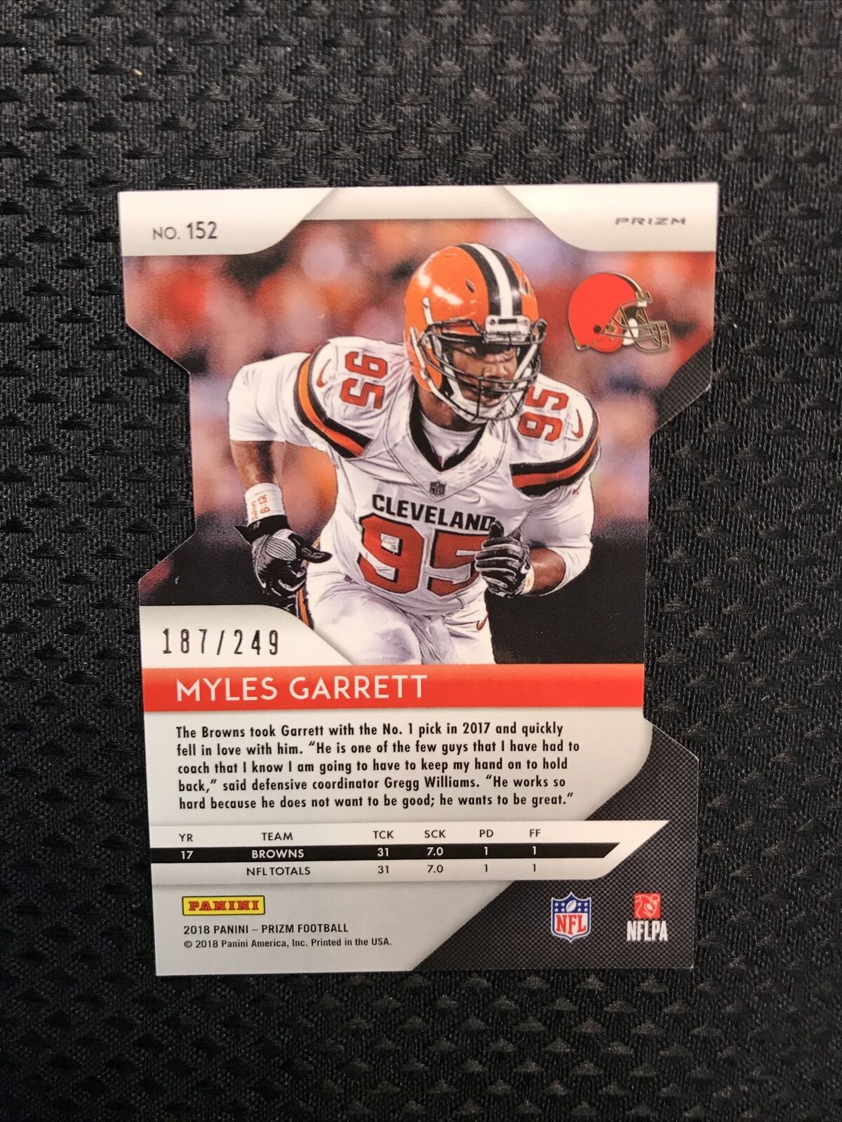 2018-19 Prizm Myles Garrett Die Cut /249