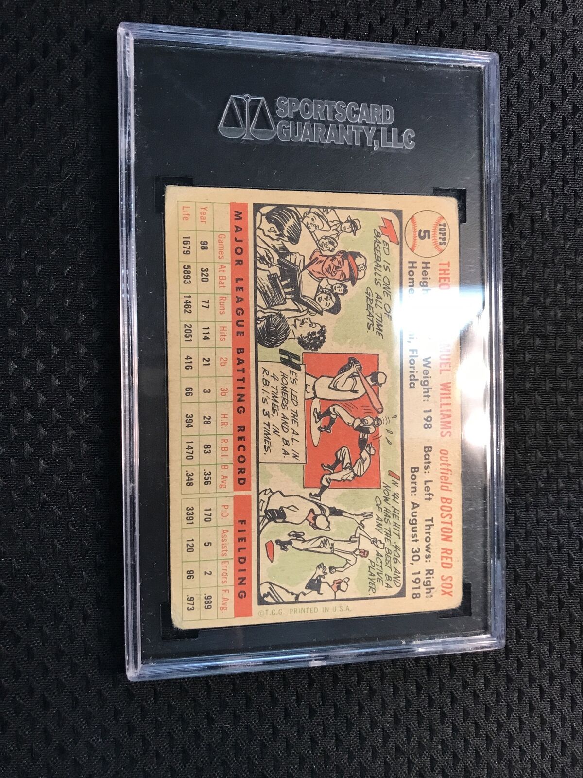 1955 Topps Ted Williams #2 SGC 1.5