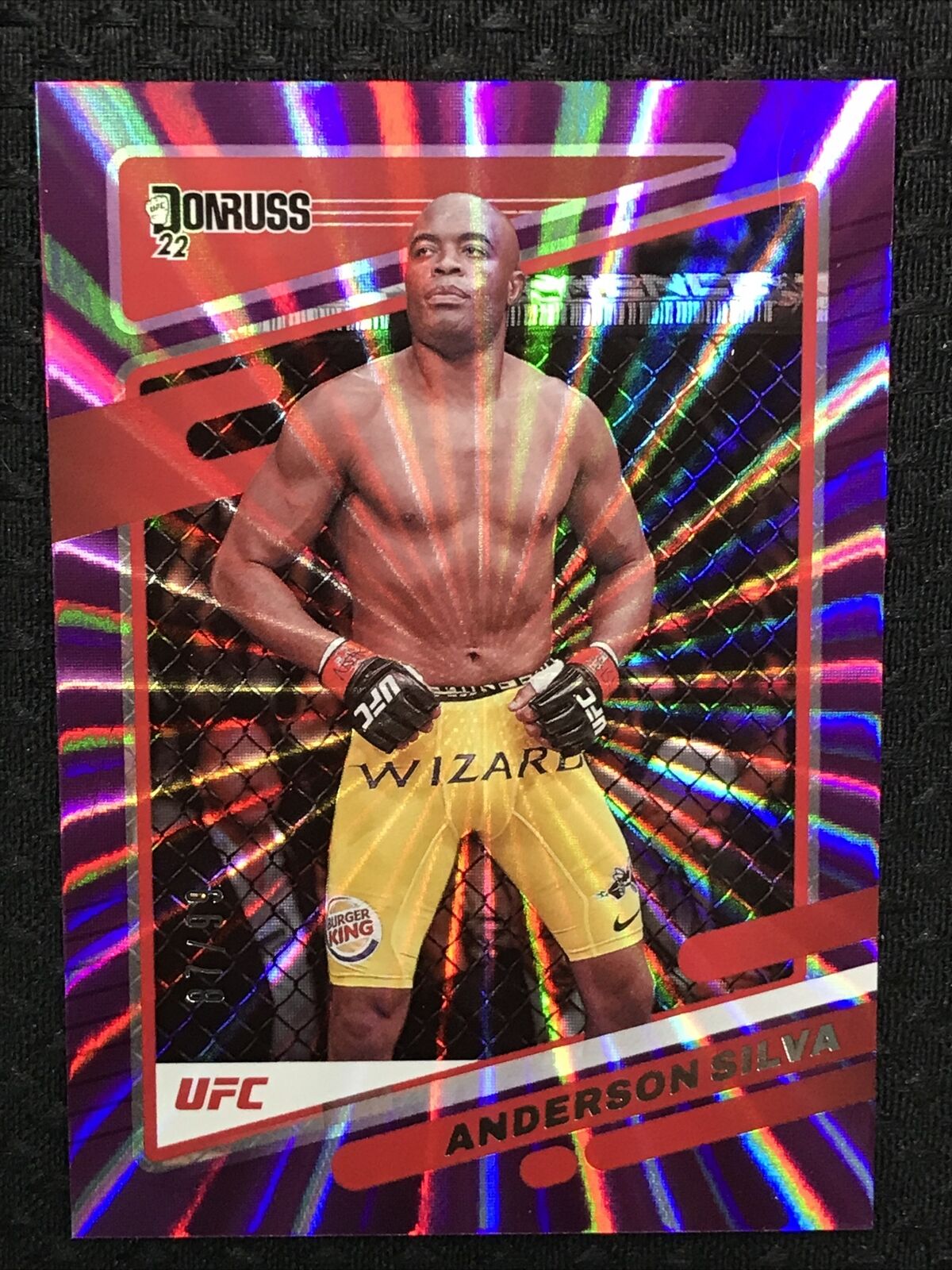 2022 Donruss UFC Holo Purple Laser #71 Anderson Silva /99 **