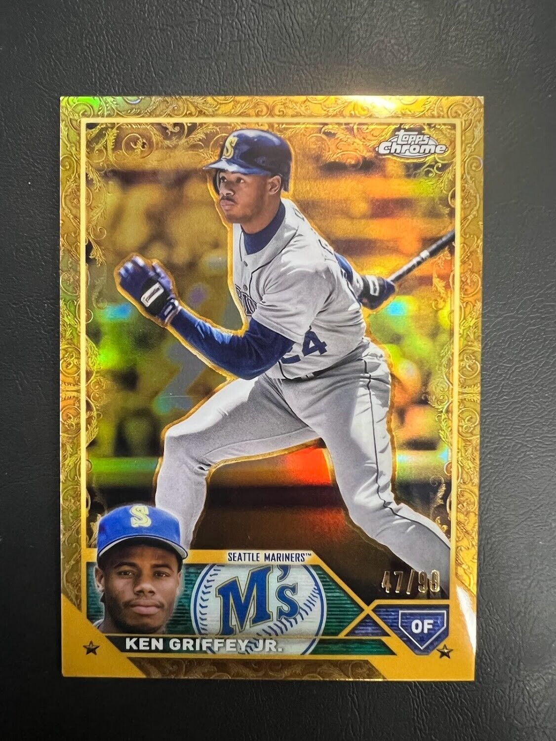 2023 Topps Gilded Ken Griffey Jr. Gold Etch #d 47/99 Seattle Mariners J