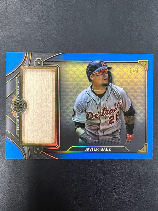 2022 Triple Threads Single Jumbo Relics Blue #SJR1JB2 Javier Baez Jersey #1/3 J