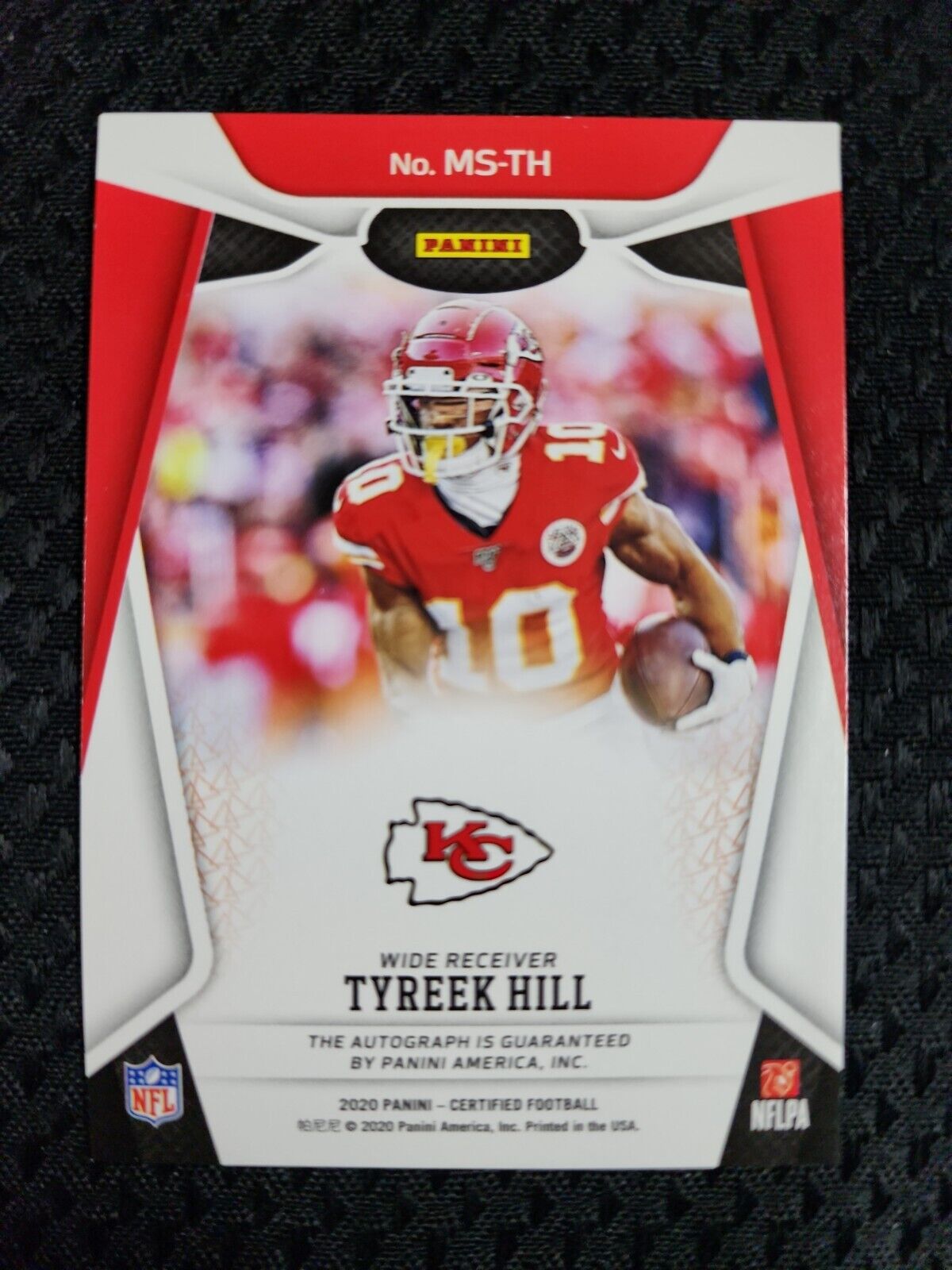 Tyreek Hill Auto 2020 Panini Certified Mirror Signatures Prizm SP /10 Chiefs