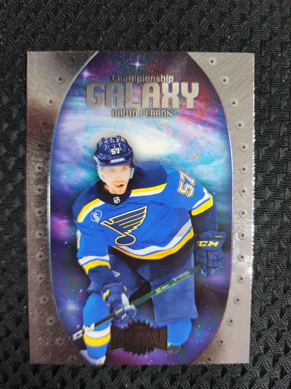 2021-22 Metal Universe David Perron Championship Galaxy St Louis Blues