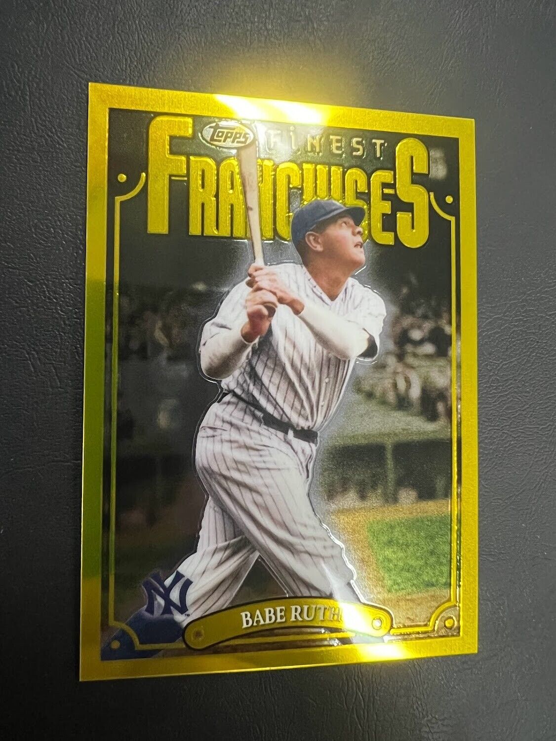 2023 Topps Finest Flashbacks Babe Ruth Gold Border Rare SP Yankees Franchises J