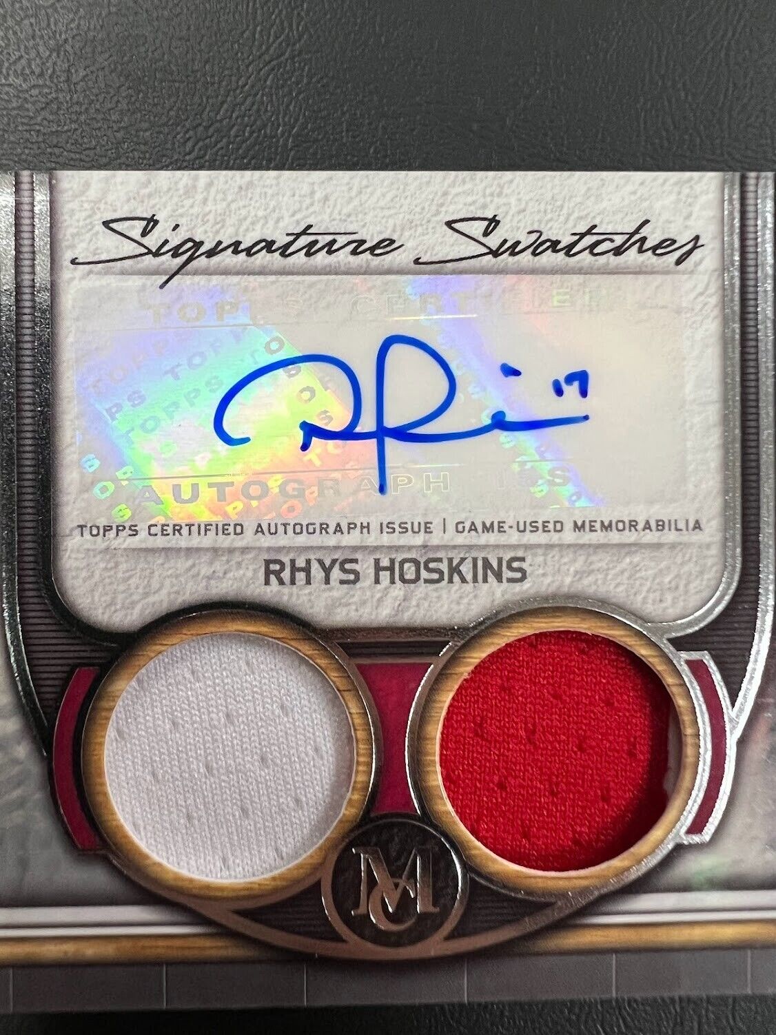 2023 Topps Museum Collection Signature Swatches Relic Auto Rhys Hoskins /199 J