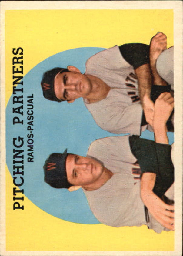 1959 Topps #291 Pitching Parrtners Pedro Ramos Camilo Pascual - NM