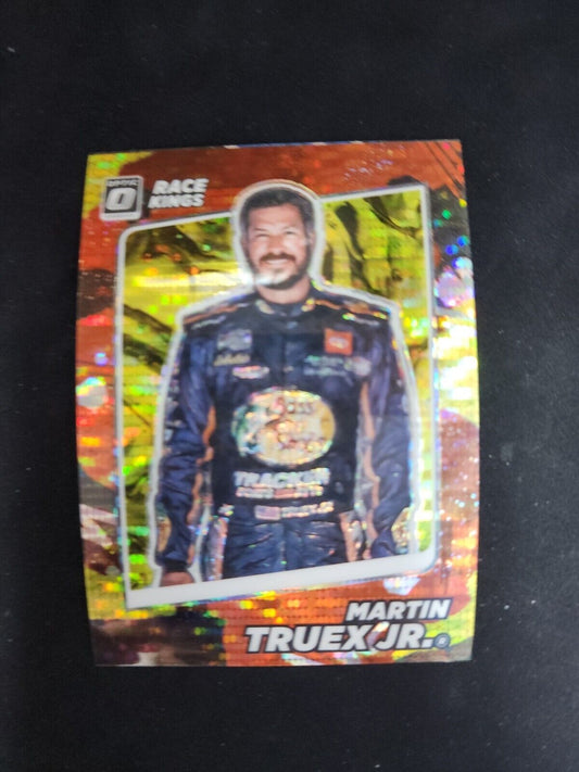 2022 Donruss Optic Yellow Pulsar Martin Truex Jr. Race Kings Silver Pack SP
