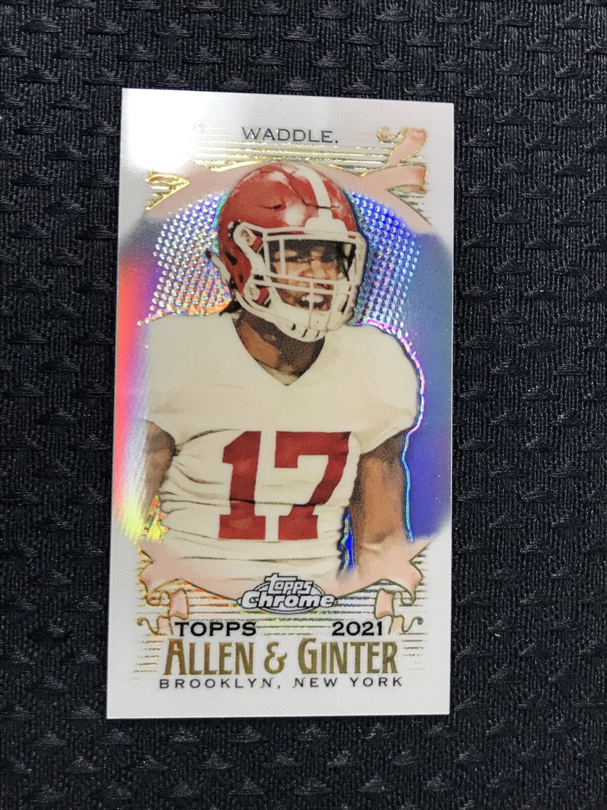 Jaylen Waddle 2021 Topps MINI CHROME REFRACTOR ALLEN & GINTER - Miami Dolphins
