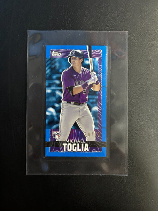 2023 Topps Rip Mini Micheal Toglia RC Blue 10/10 Rockies