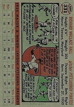 1956 Topps #331 Dick Hall - NM