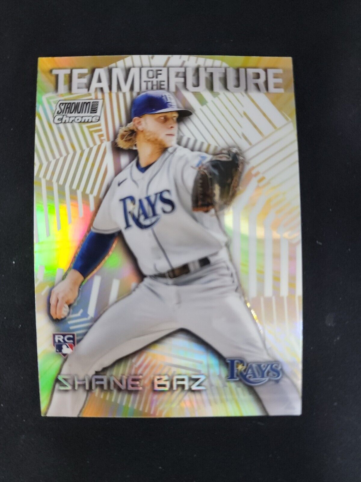 2022 Topps Stadium Club Chrome Shane Baz Rookie Team of the Future Refractor