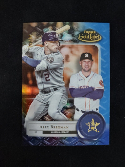 2022 Topps Gold Label Base Class 2 Blue #48 Alex Bregman #1/99 - Houston Astros