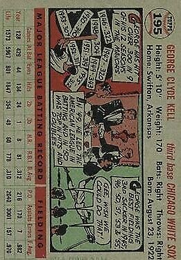 1956 Topps #195 George Kell - Vg+