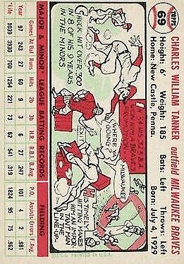 1956 Topps #69 Chuck Tanner - NM