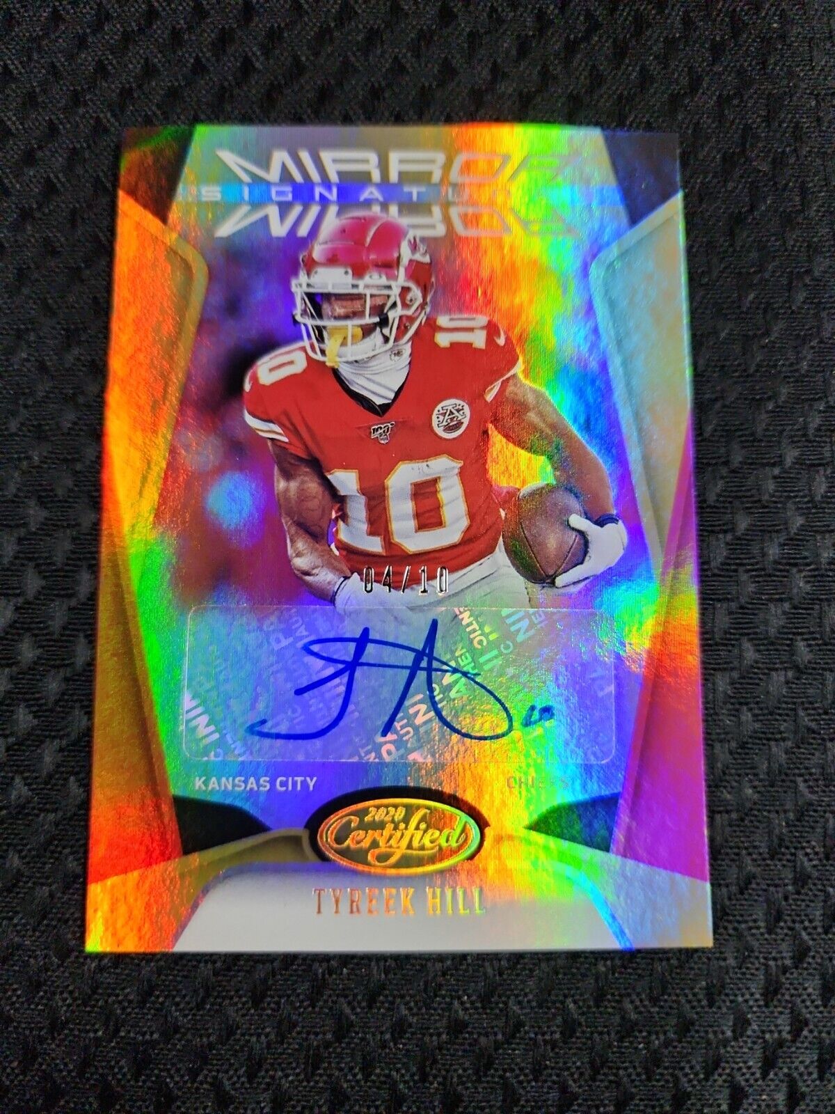 Tyreek Hill Auto 2020 Panini Certified Mirror Signatures Prizm SP /10 Chiefs
