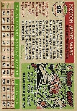 1955 Topps #95 Preston Ward - NM