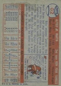1957 Topps #62 Billy Martin - NM