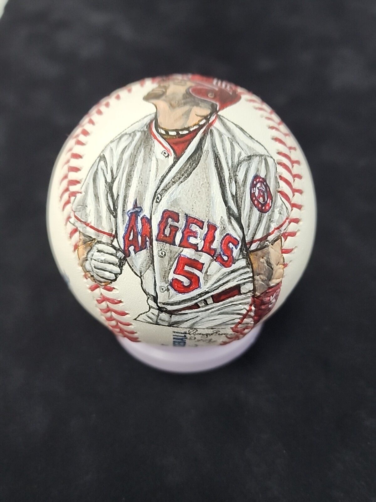 2022 ALBERT PUJOLS BASEBALL - DOUG BREWER HAND PAINTED PHOTO.. RARE