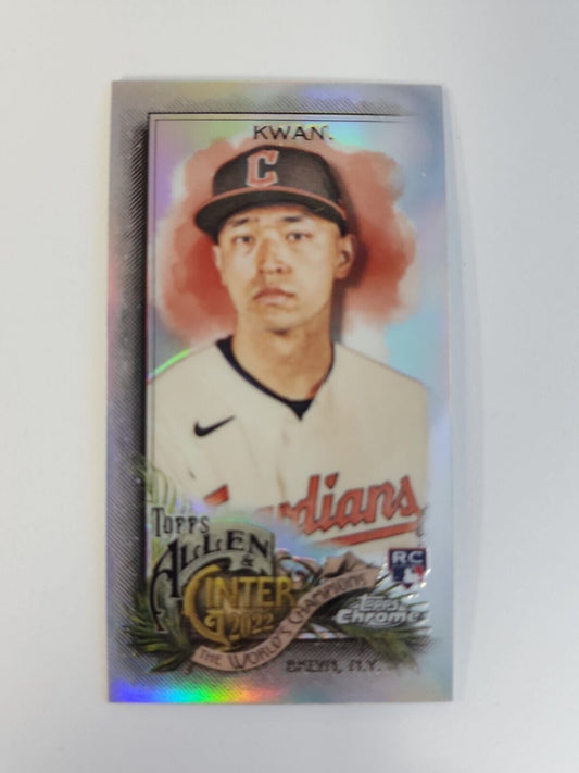 2022 Topps Allen & Ginter Chrome-Steven Kwan RC Mini #228