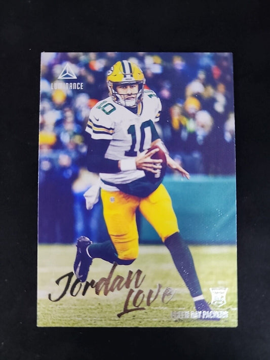 JORDAN LOVE ROOKIE CARD Green Bay Packers Football #204 PANINI LUMINANCE RC