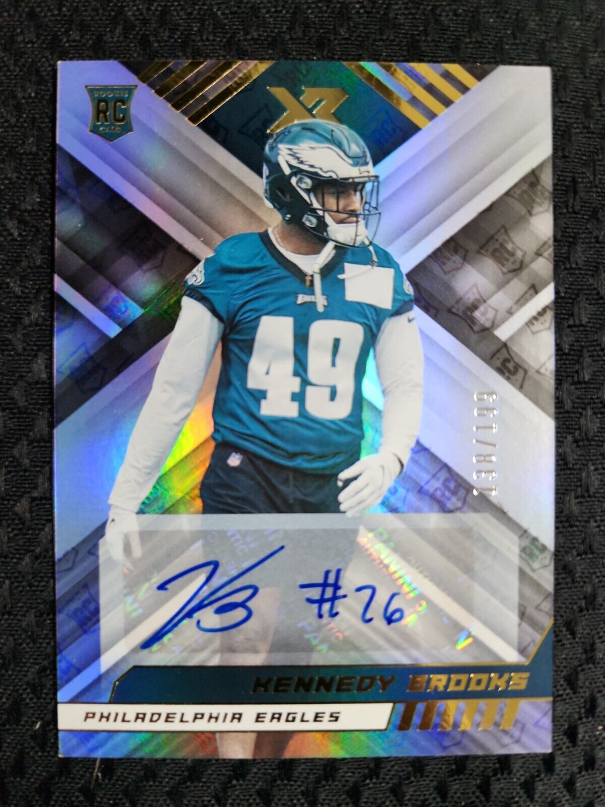 2022 Panini XR Football Kennedy Brooks RC ROOKIE AUTOGRAPHS /199 #157 Eagles