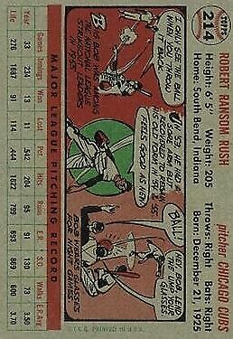 1956 Topps #214 Bob Rush - NM