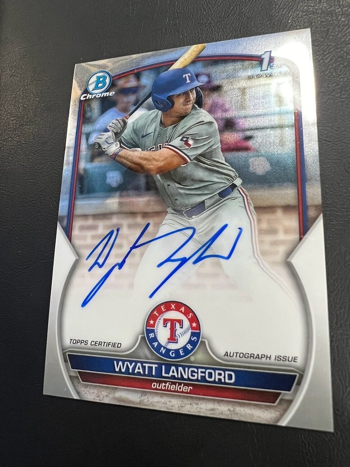 2023 Bowman Draft Chrome WYATT LANGFORD 1st Prospect AUTO Autograph CDA-WL NM