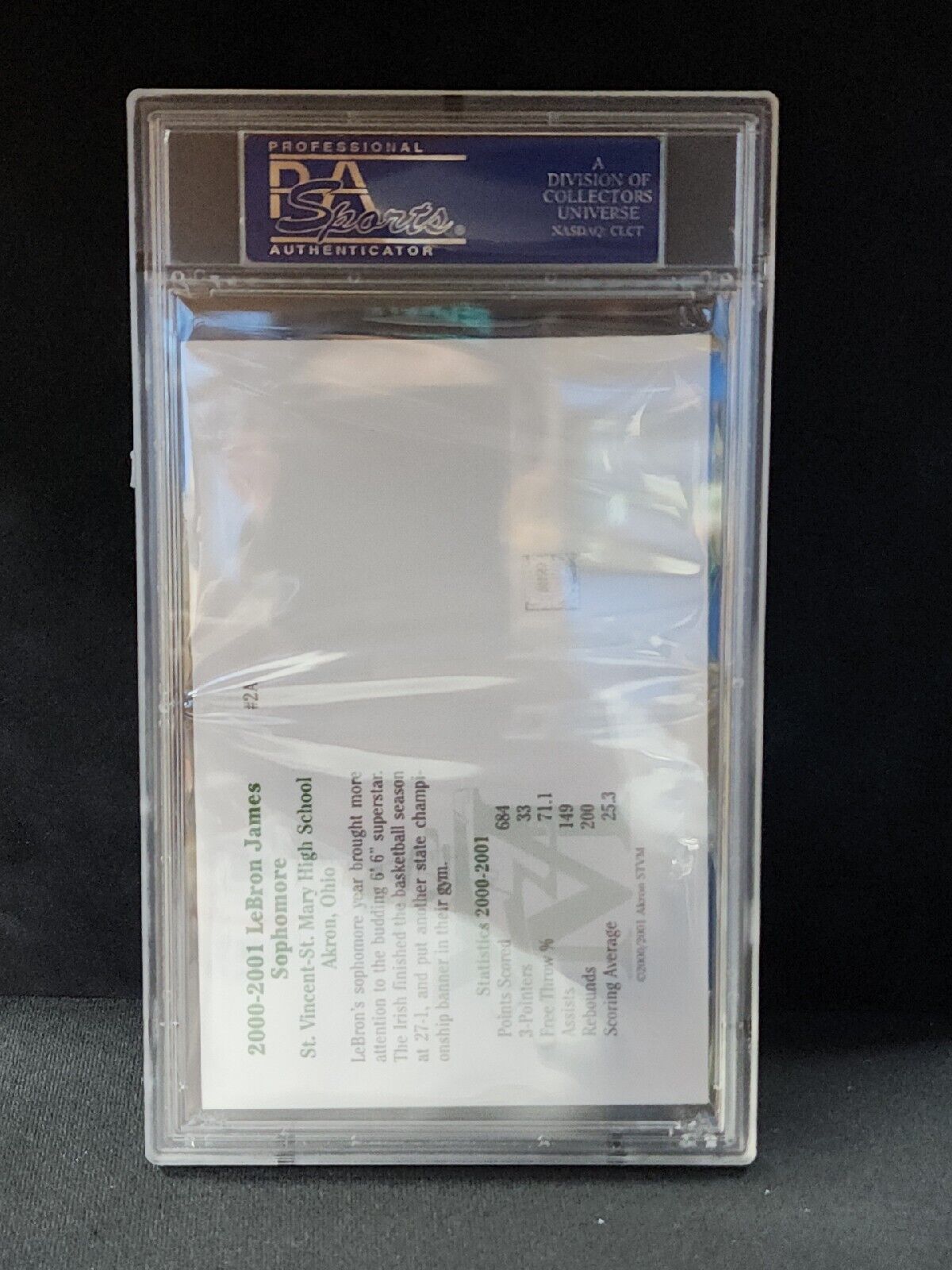 ROOKIE PSA 10 GEM MINT 2003-04 Saint Mary Vincent High #2A RC LeBron James Card